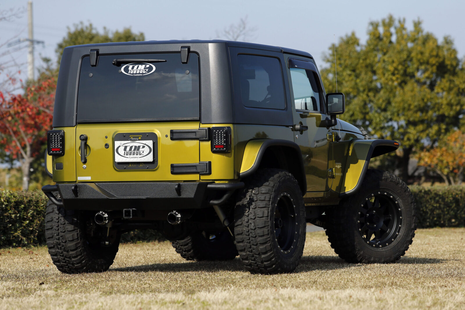 JK WRANGLER TOP RANKAZ タイヤ、ホイール以外はほぼオリジナルパーツでセットアップされる。
