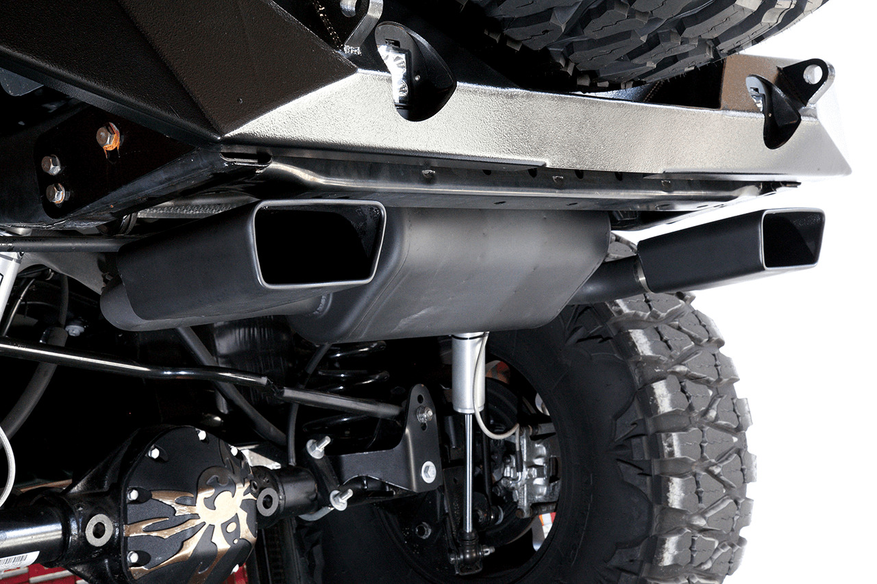 REAL-Gエキゾーストスクエア左右出しJK Wrangler Unlimited / TECH FOUR